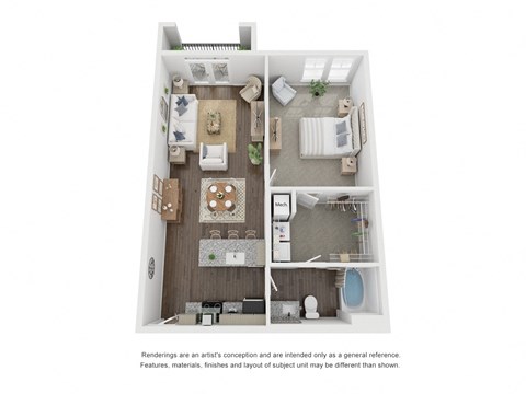 A1G 1 BD 1 Bath 837 sqft